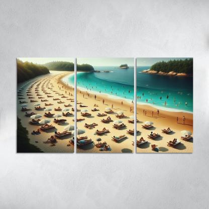 Oasis Beach Peaceful Sunbathing Retreat Art Trends