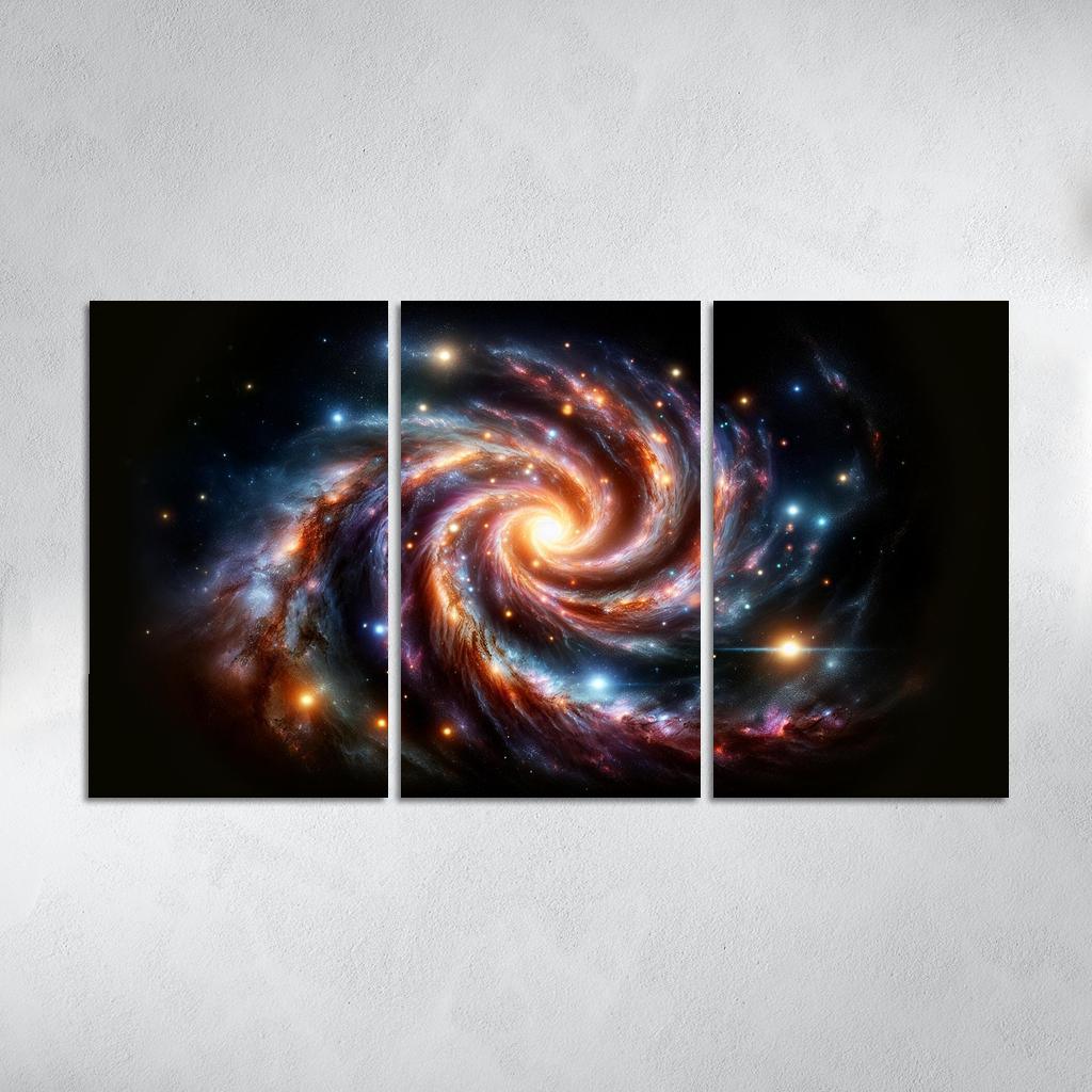 The Complex Structure Of Spiral Galaxies Abstract Paintings Frame