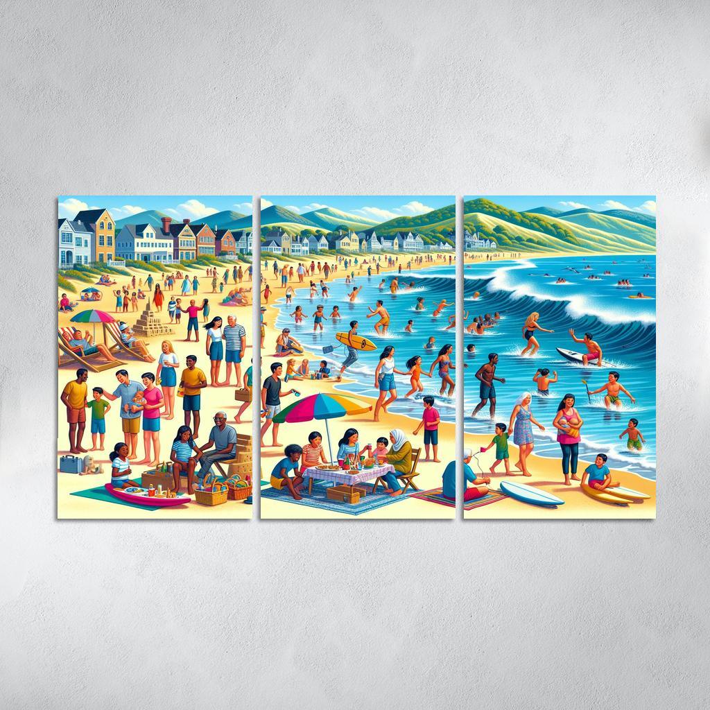 Whispering Waves Family-friendly Fun Abstract Paintings Frame
