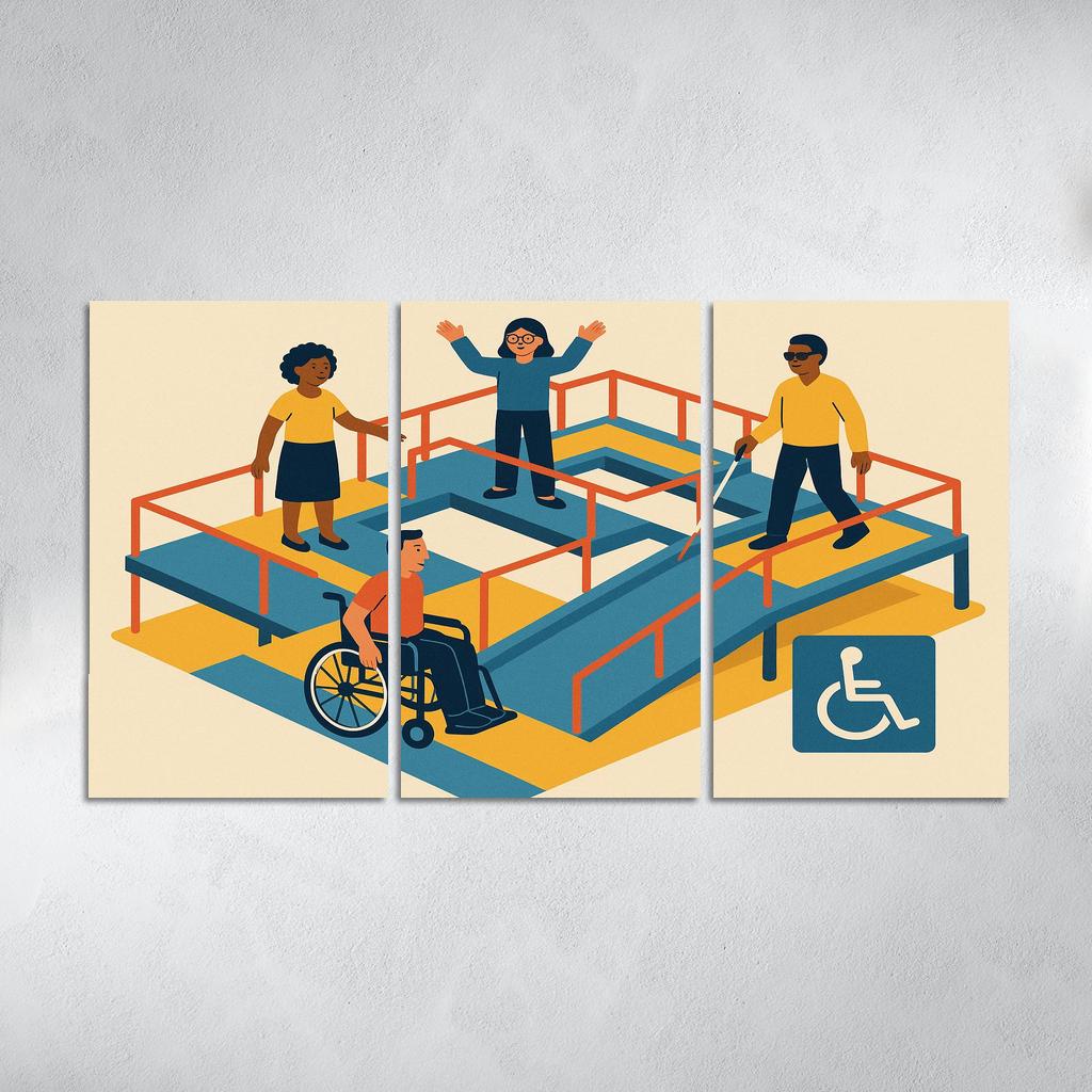 Bridges To Inclusion In Disability Awareness Art Canvas Paintings Frame