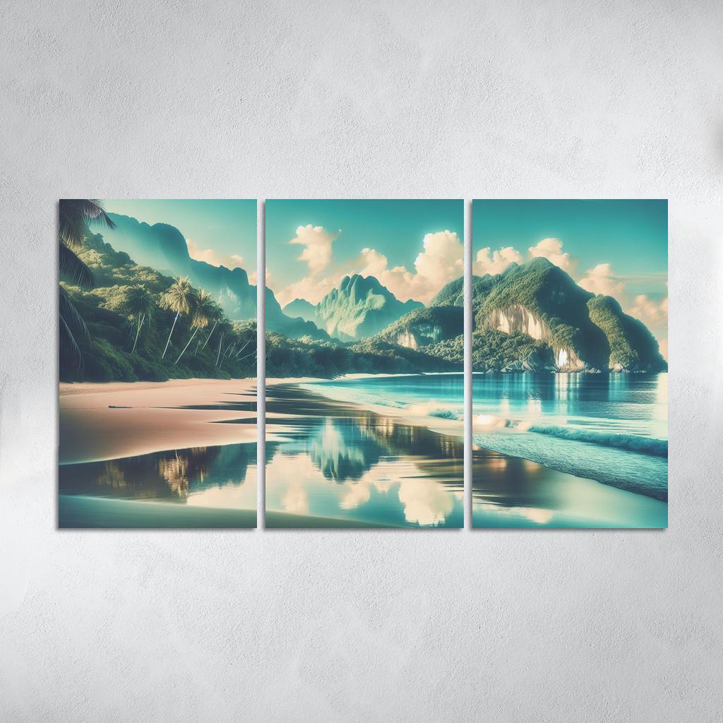 Tranquil Waters Beach Premium Artwork Frames