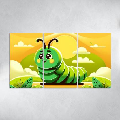 Curious Caterpillar Modern Paintings Frame