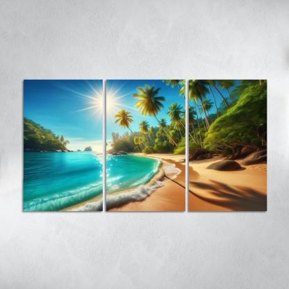 Secluded Oasis Beach Premium Artwork Frames