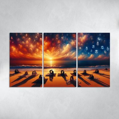 Sunset Oasis Romantic Getaway Art Trends