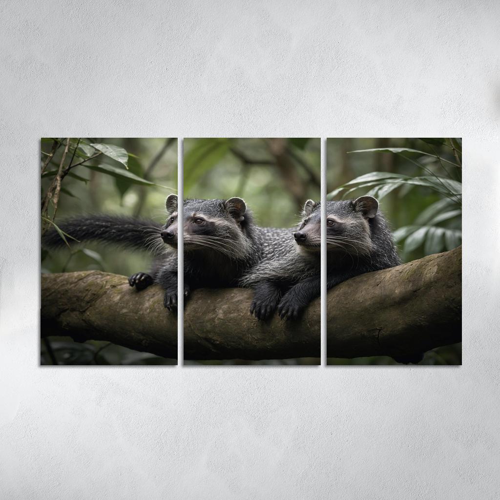 The Charming Binturong The Bearcat Of The Rainforest Canvas Paintings Frame