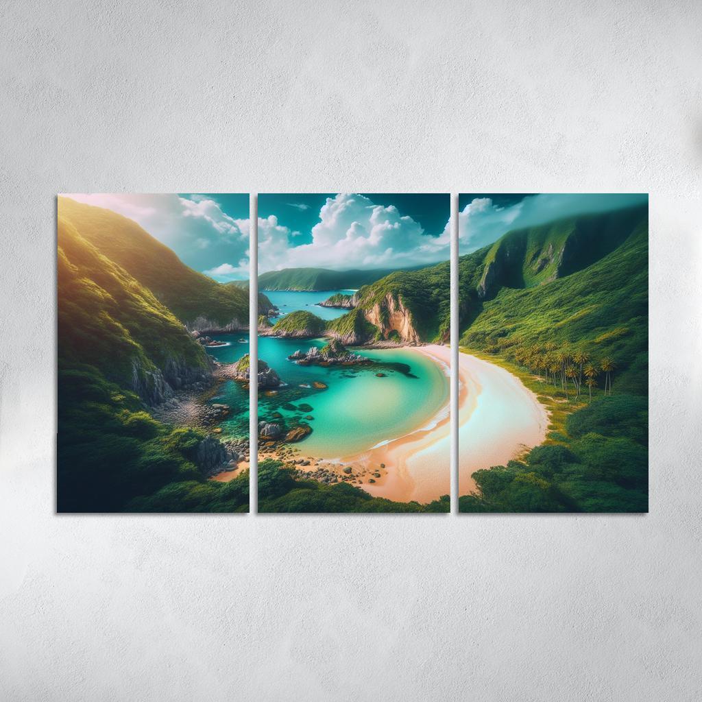 Mystic Cove Beach Modern Paintings Frame