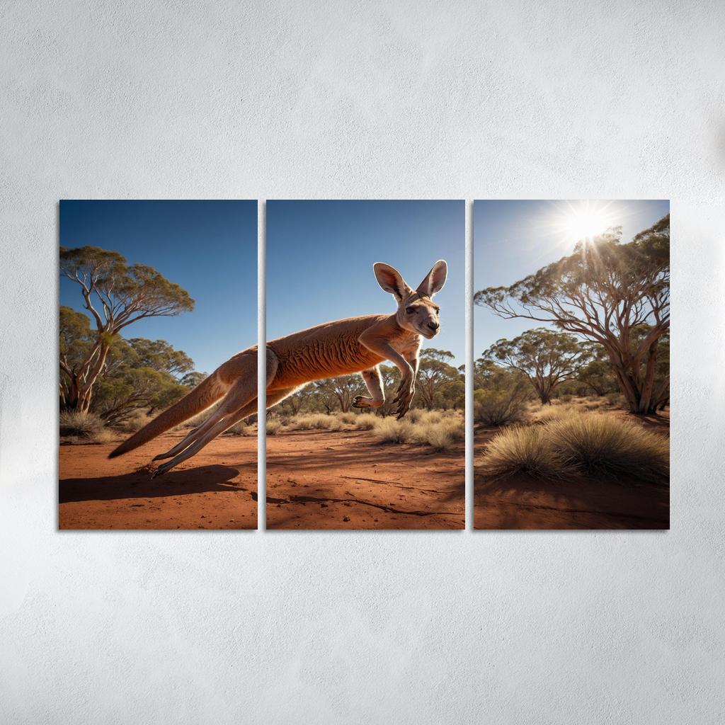 The Enigmatic Red Kangaroo Multi-panel Paintings