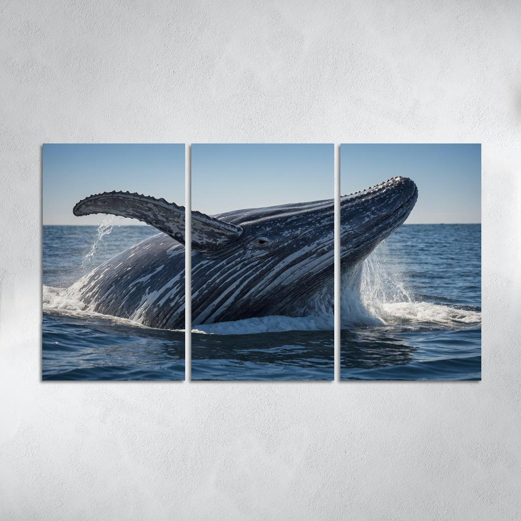 The Majestic Grey Whale Gentle Giant Of The Ocean Modern Paintings Frame