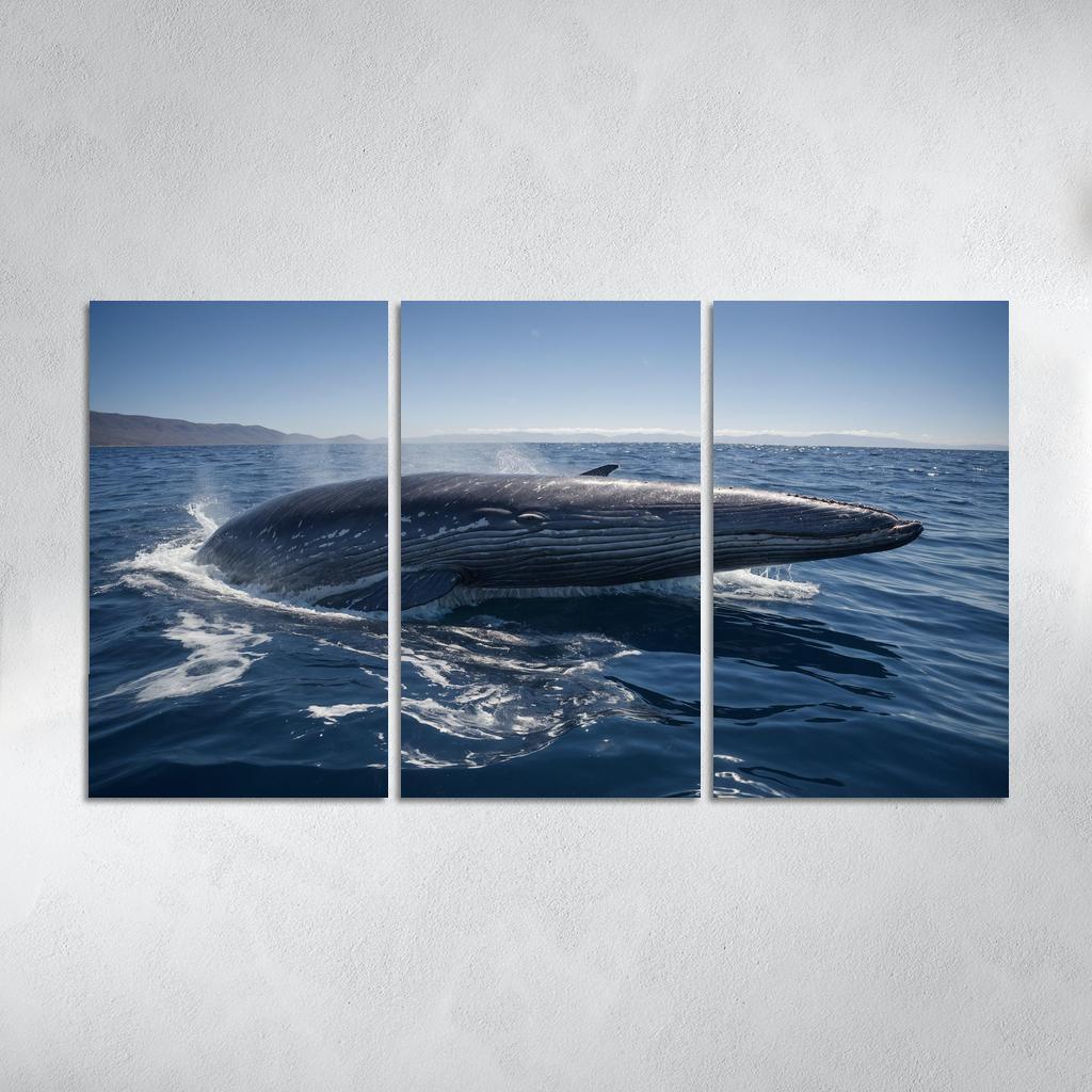 The Enigmatic Blue Whale The Largest Creature On Earth Custom Paintings Frame