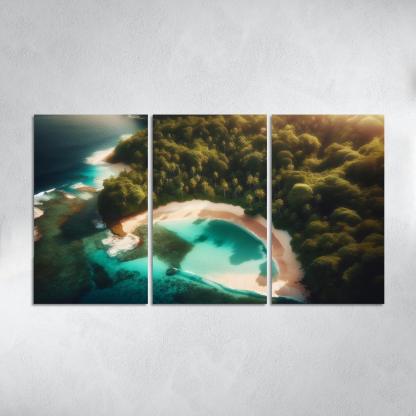 Hidden Paradise Beach Premium Artwork Frames