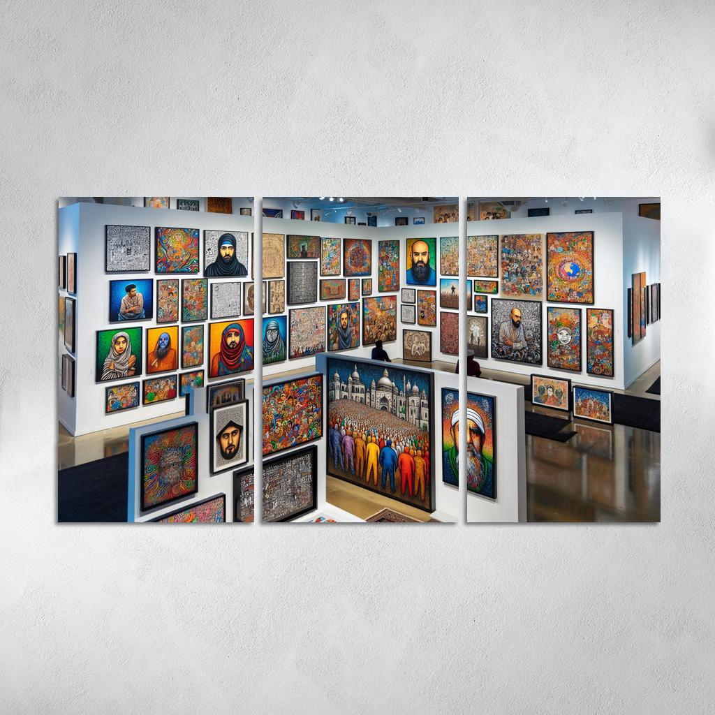 Fragments Of Reality Exploring Identity And Belonging Multi-panel Paintings