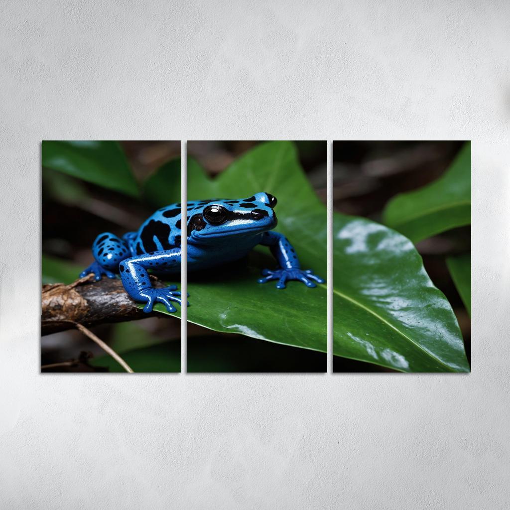 The Spectacular Blue Poison Dart Frog Jewel Of The Rainforest Modern Paintings Frame