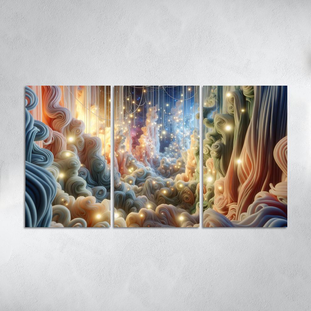 Whispers of Forgotten Dreams 3 Piece HD Canvas Wall Art-Original Frame