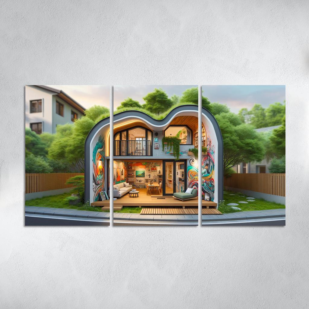 Artistic Micro Homes Custom Paintings Frame