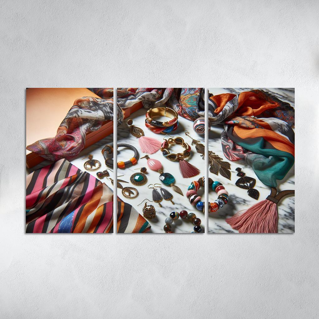 Artistic Accessories Statement Pieces 3 Piece HD Canvas Wall Art-Original Frame