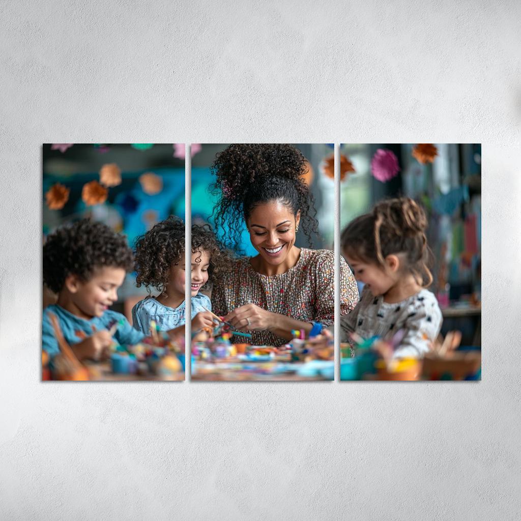 Crafted Memories A Mothers Handmade Love Modern Paintings Frame