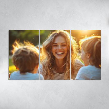 Radiant Smiles The Joy Of Motherhood Custom Paintings Frame