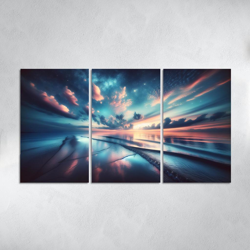 The Ethereal Glow Of Twilight Shores Custom Paintings Frame