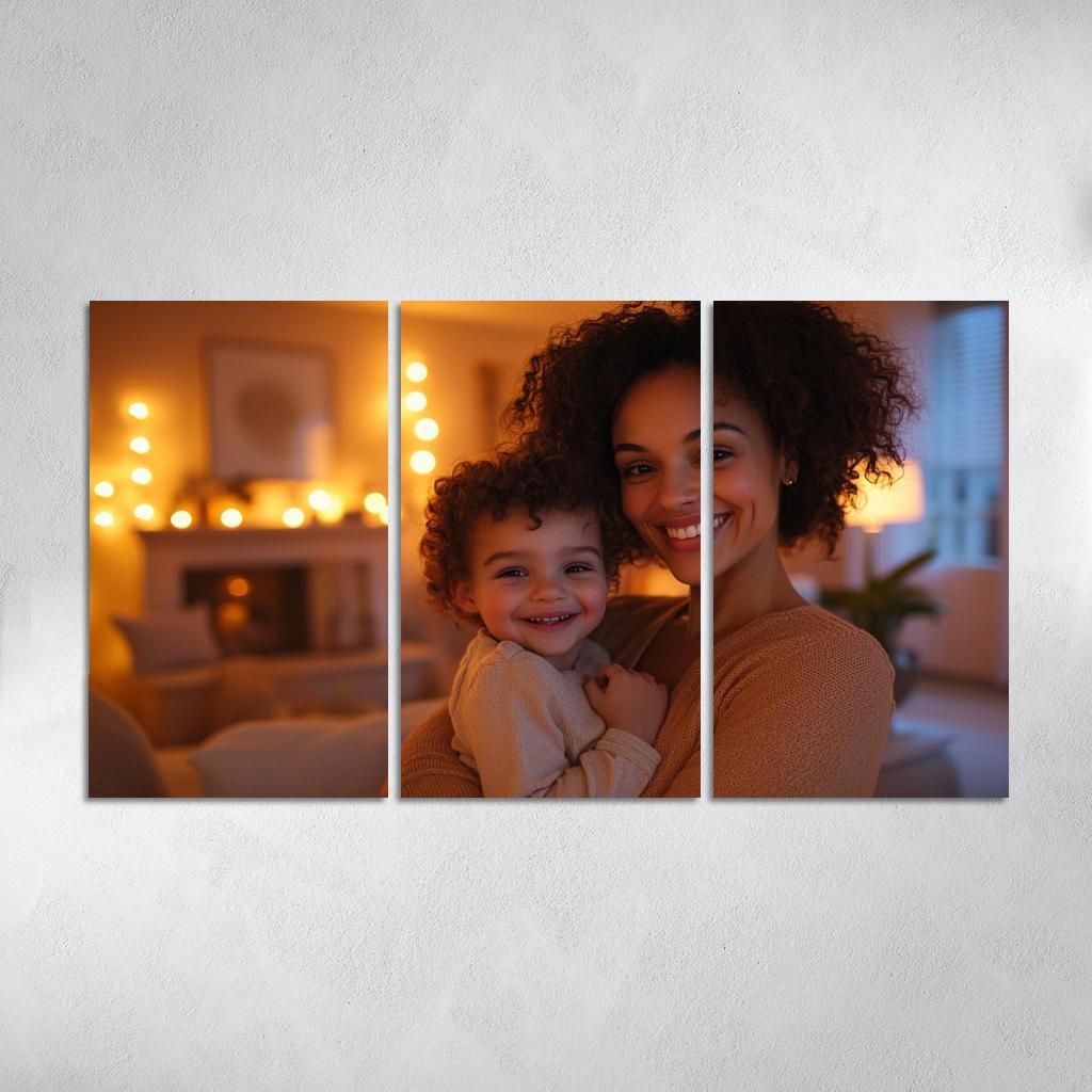 The Heart Of The Family A Mothers Embrace Canvas Paintings Frame