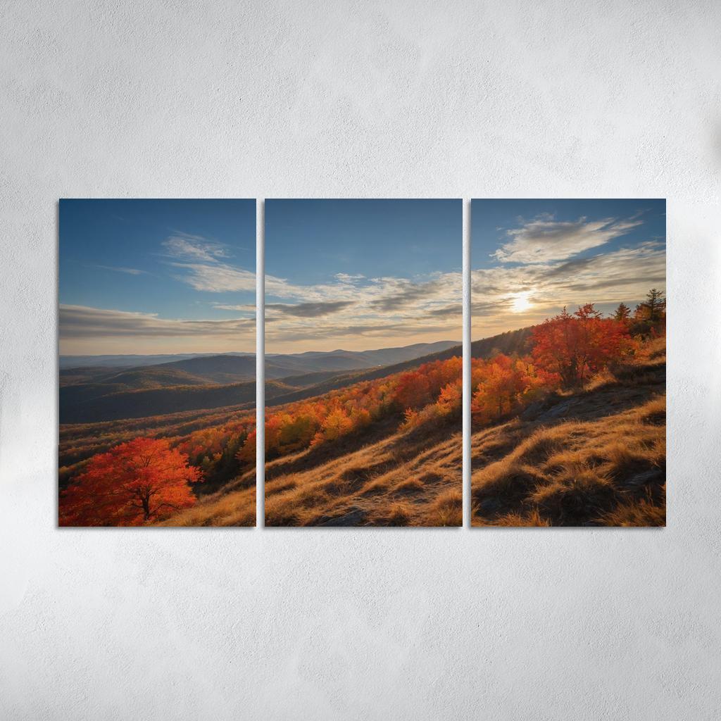 The Vibrant Palette Of Autumn Hills Oil Paintings Frame