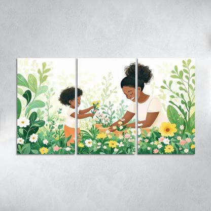 The Blossoming Path A Mothers Nurturing Journey Canvas Paintings Frame