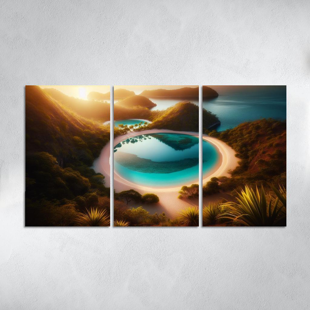 Lagoon Bliss Beach Premium Artwork Frames