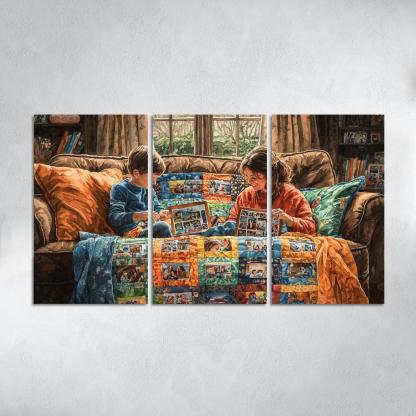The Quilt Of Memories A Mothers Heartfelt Fabric One-piece Frames