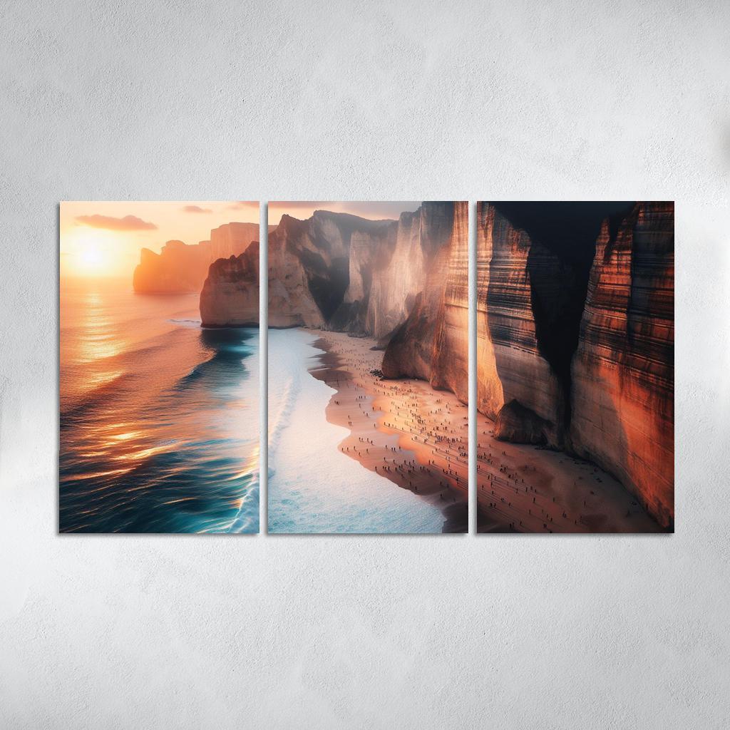 Cliffside Escape Dramatic Ocean Views Multi-panel Paintings