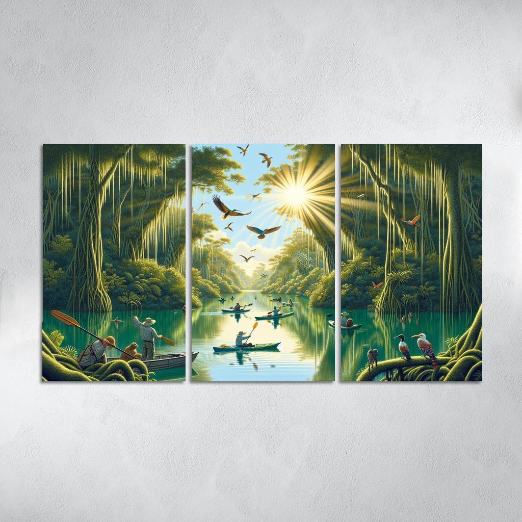 Mystic Waters Lagoon Adventure Abstract Paintings Frame