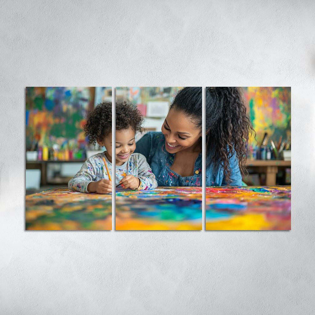 A Canvas Of Love A Mothers Artistic Spirit Canvas Paintings Frame