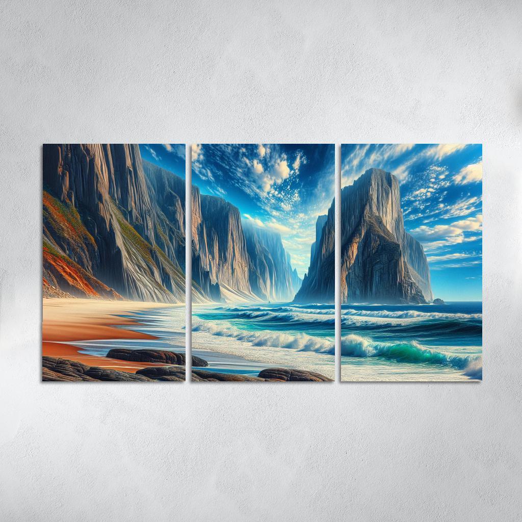 Majestic Cliffs Beach Premium Artwork Frames