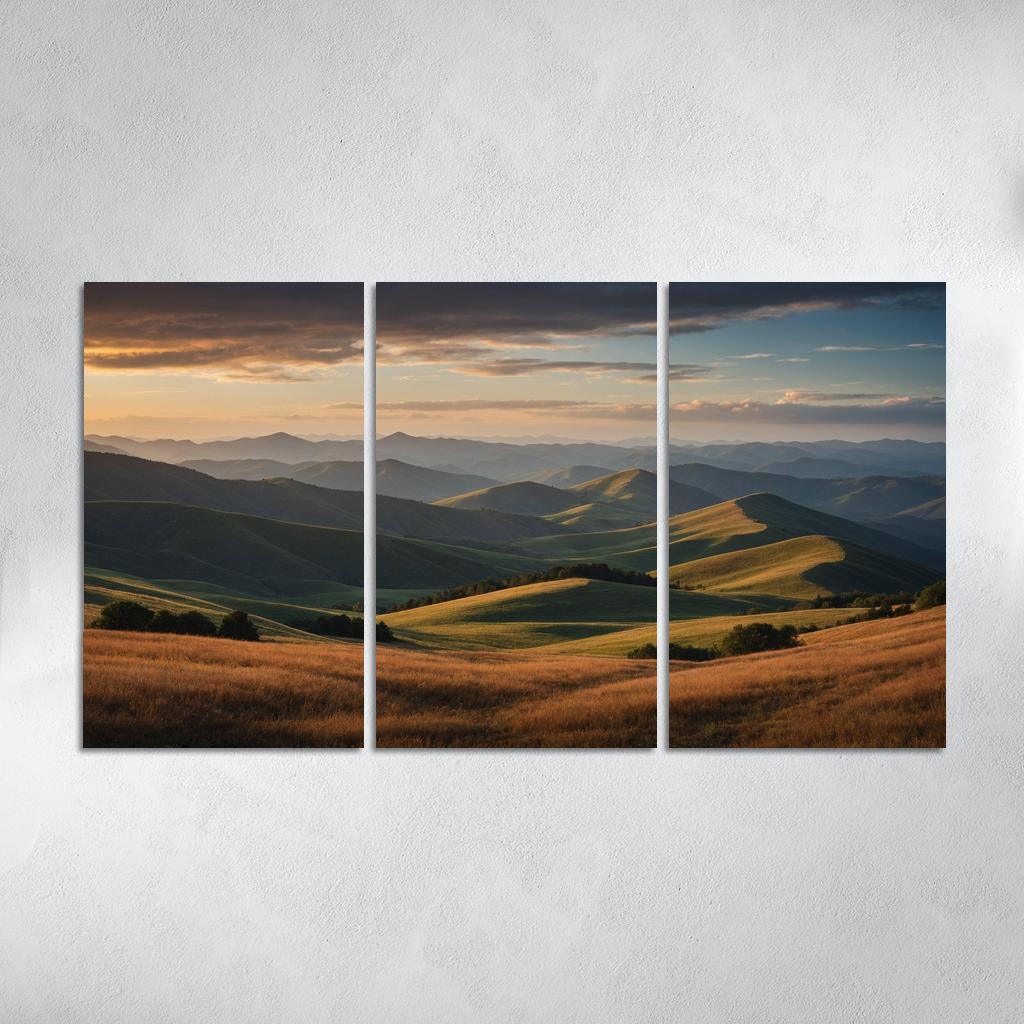 The Splendor Of Distant Mountain Ranges Oil Paintings Frame