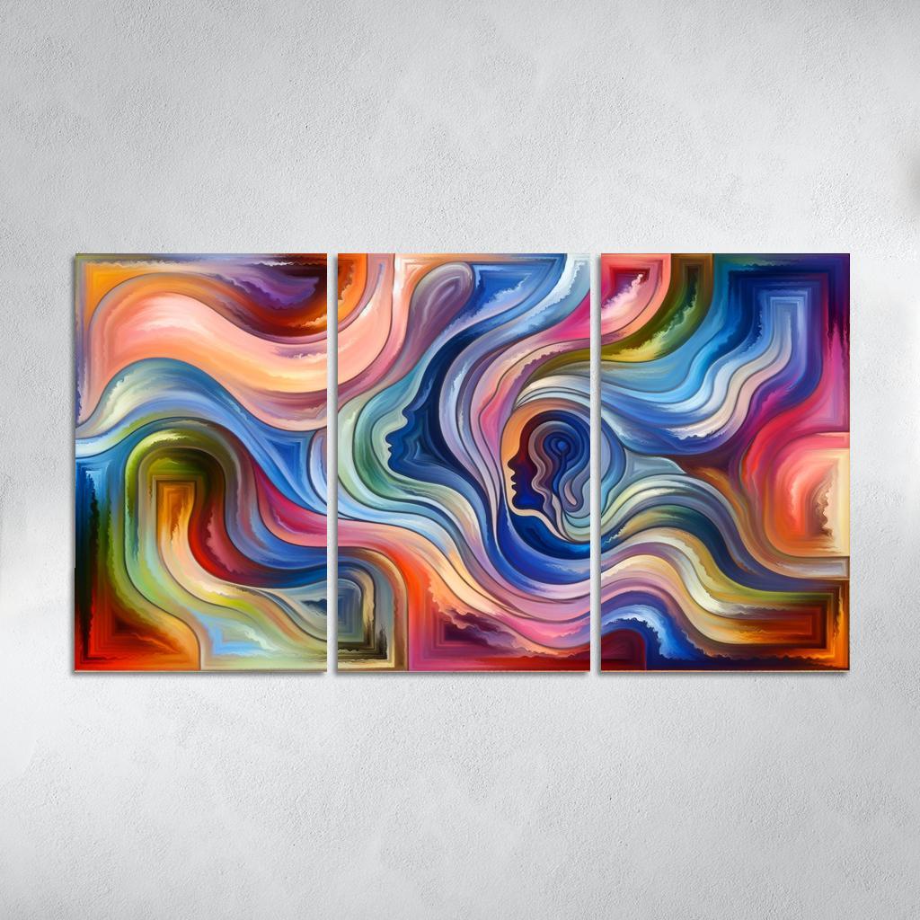 Chronicles of Emotion 3 Piece HD Canvas Wall Art-Original Frame