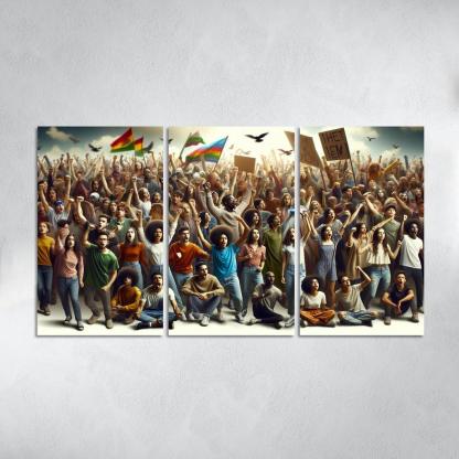 Voices Of The Future Youth Activism And Change Multi-panel Paintings