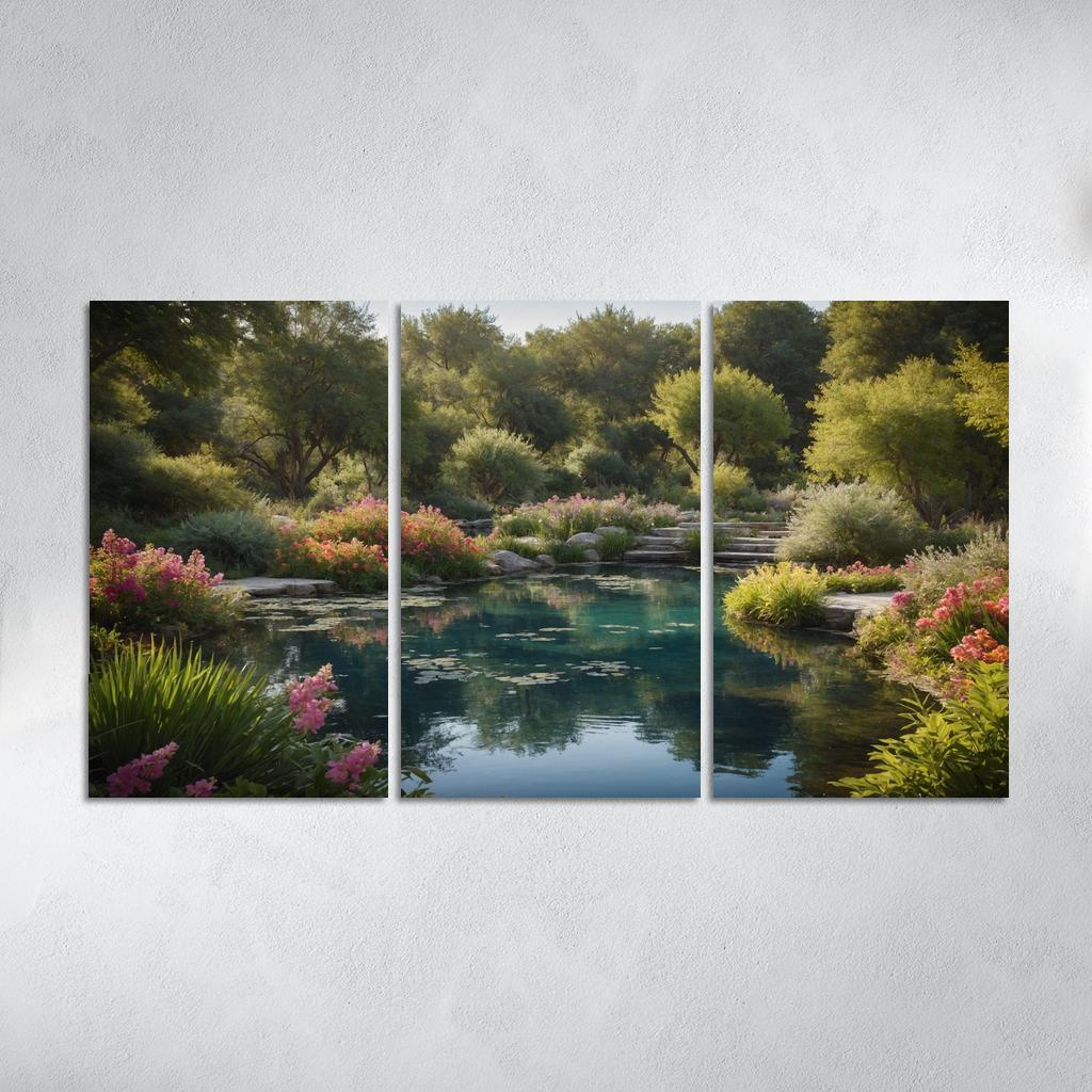 The Hidden Oasis Of Serene Springs Oil Paintings Frame