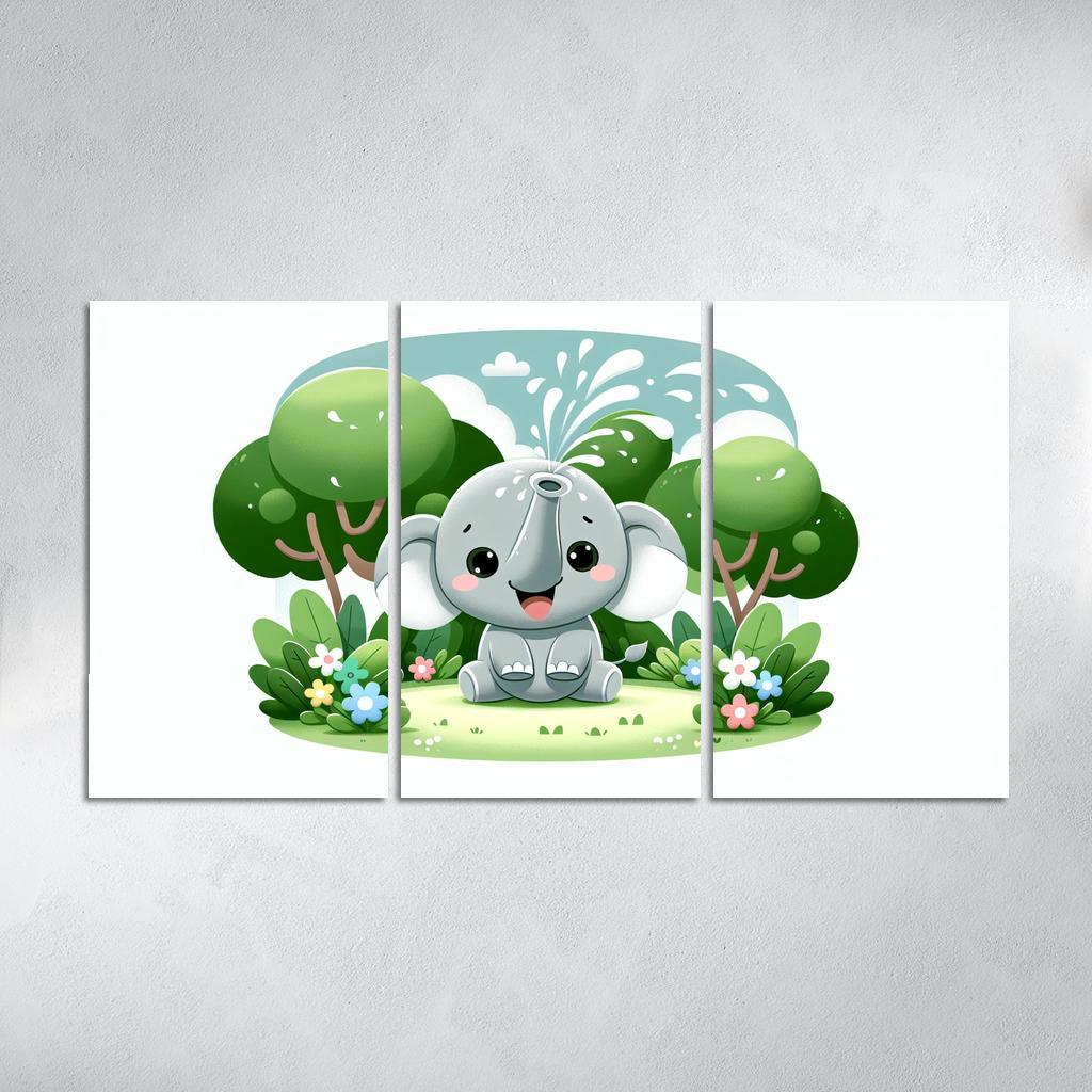 Exploring Elephants - Safari Adventures Framed Paintings