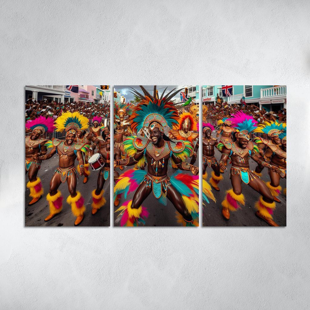 Junkanoo Parade - Bahamas Canvas Paintings Frame
