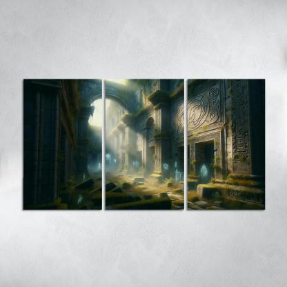 The Forgotten Realm 3 Piece HD Canvas Wall Art-Original Frame