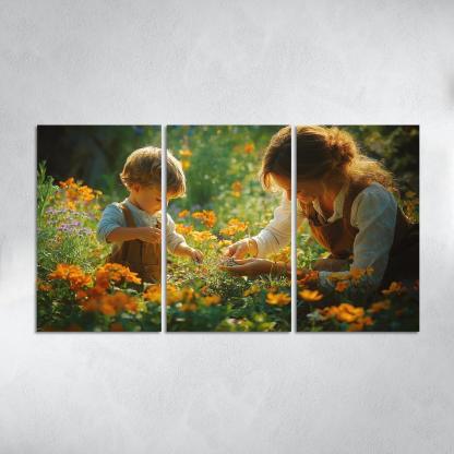 A Garden Of Hope A Mothers Nurturing Spirit Canvas Paintings Frame