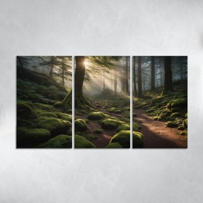 Ethereal Glow Of Misty Forest Trails Art Trends