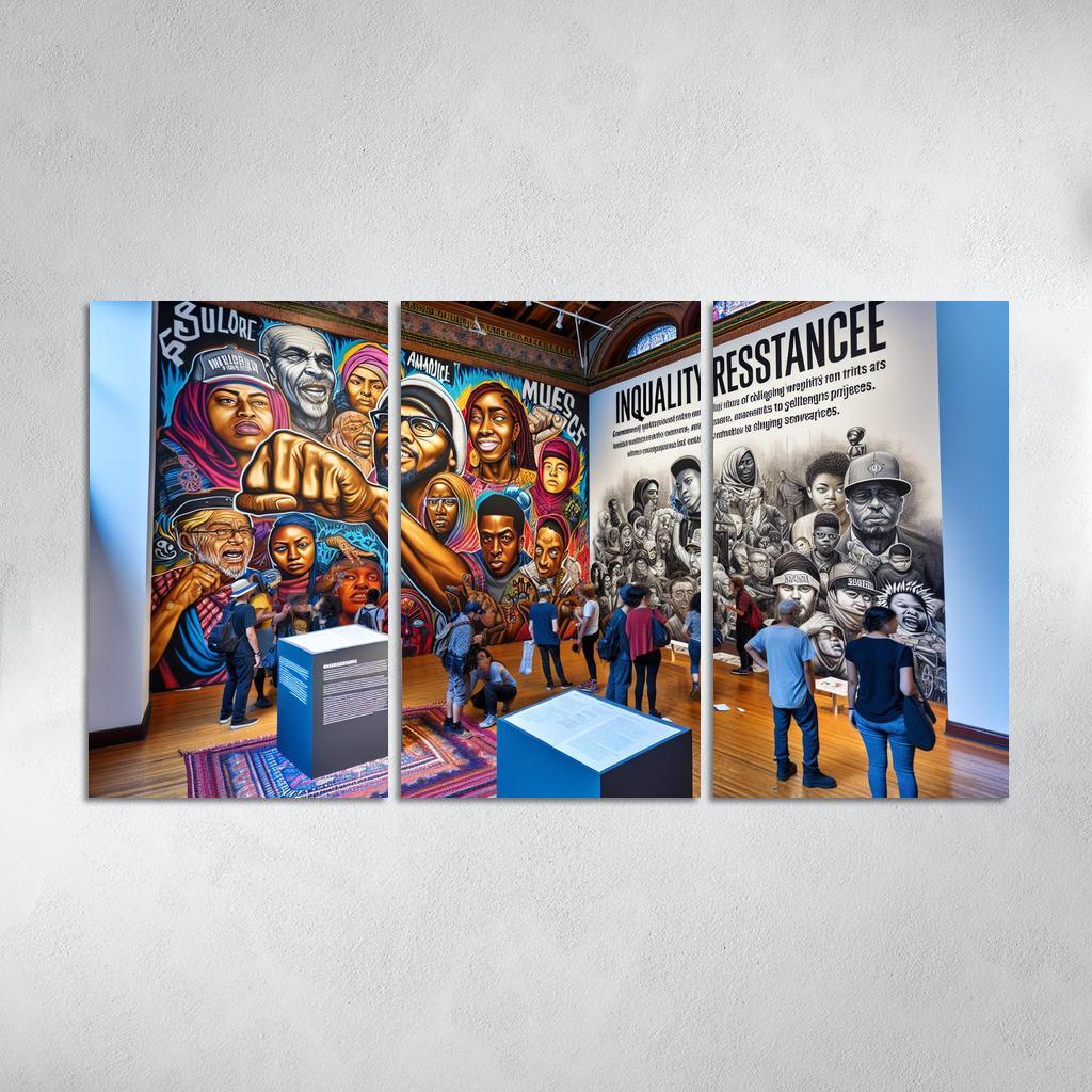 Echoes Of Inequality Art On Social Justice Framed Paintings