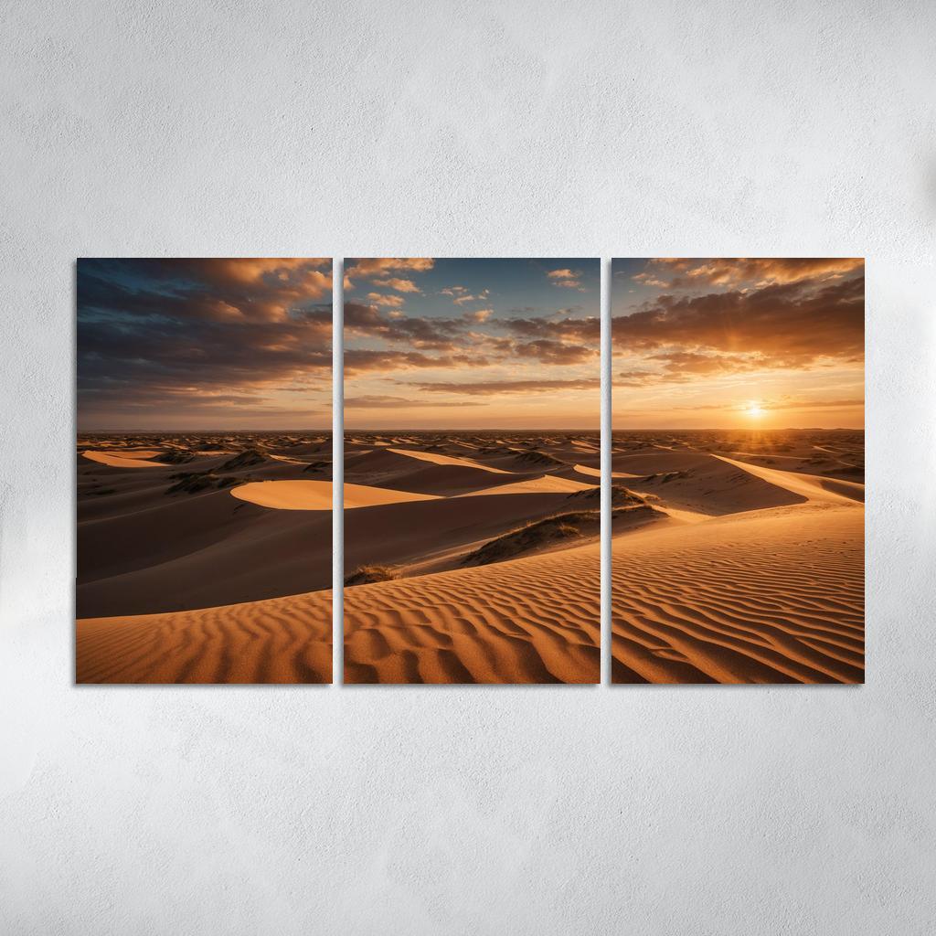 The Radiant Dunes Of Amber Sands Modern Paintings Frame