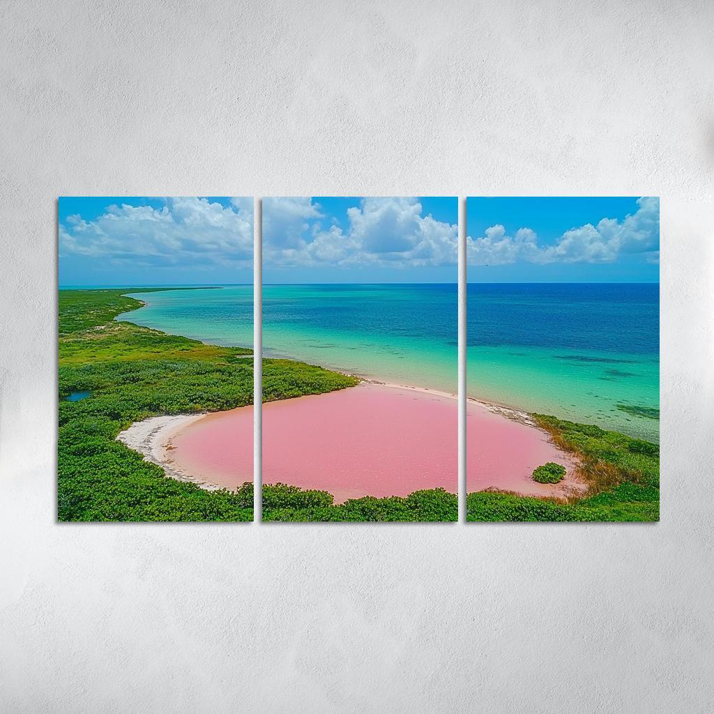 Lake Hillier Abstract Paintings Frame