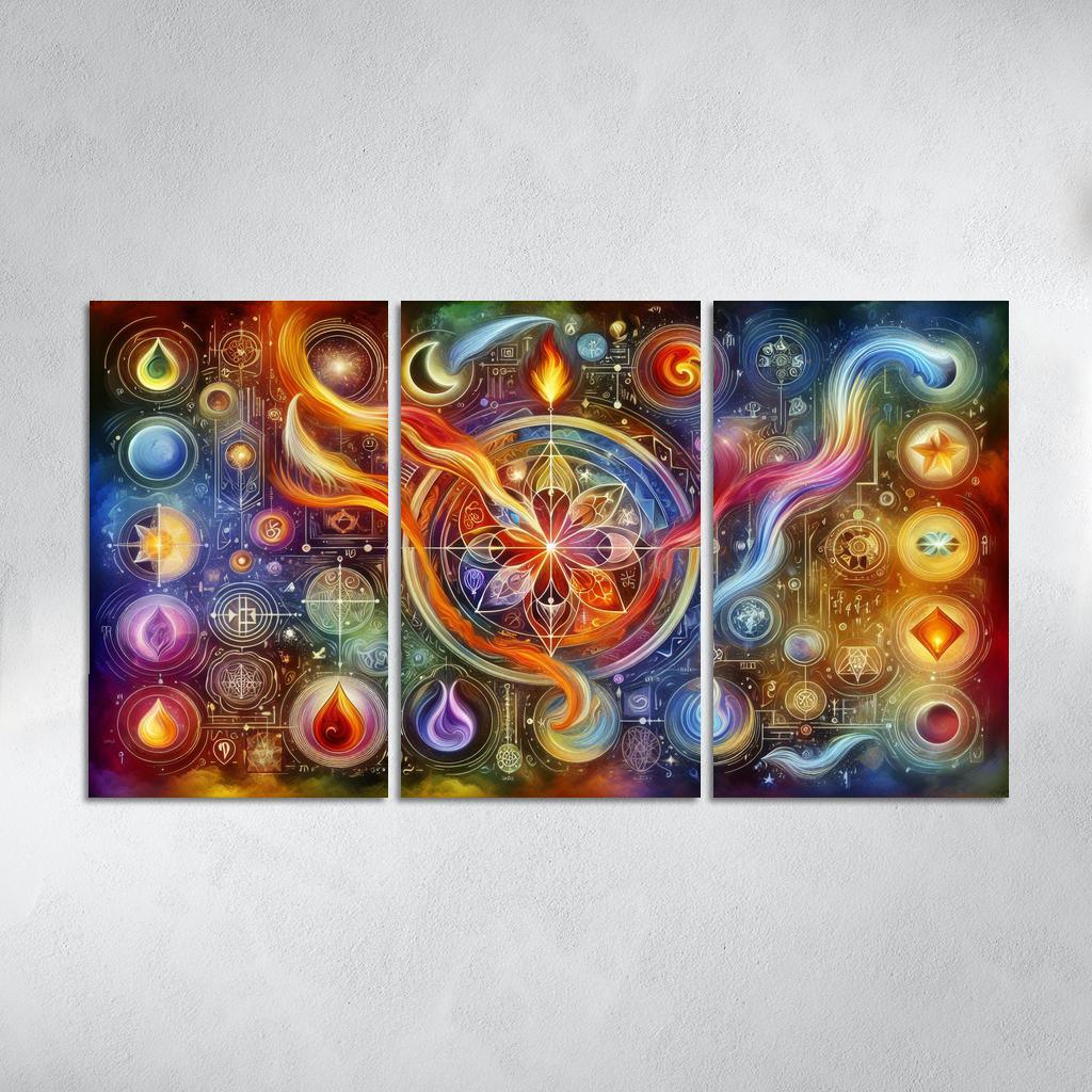 The Alchemy of Emotions 3 Piece HD Canvas Wall Art-Original Frame
