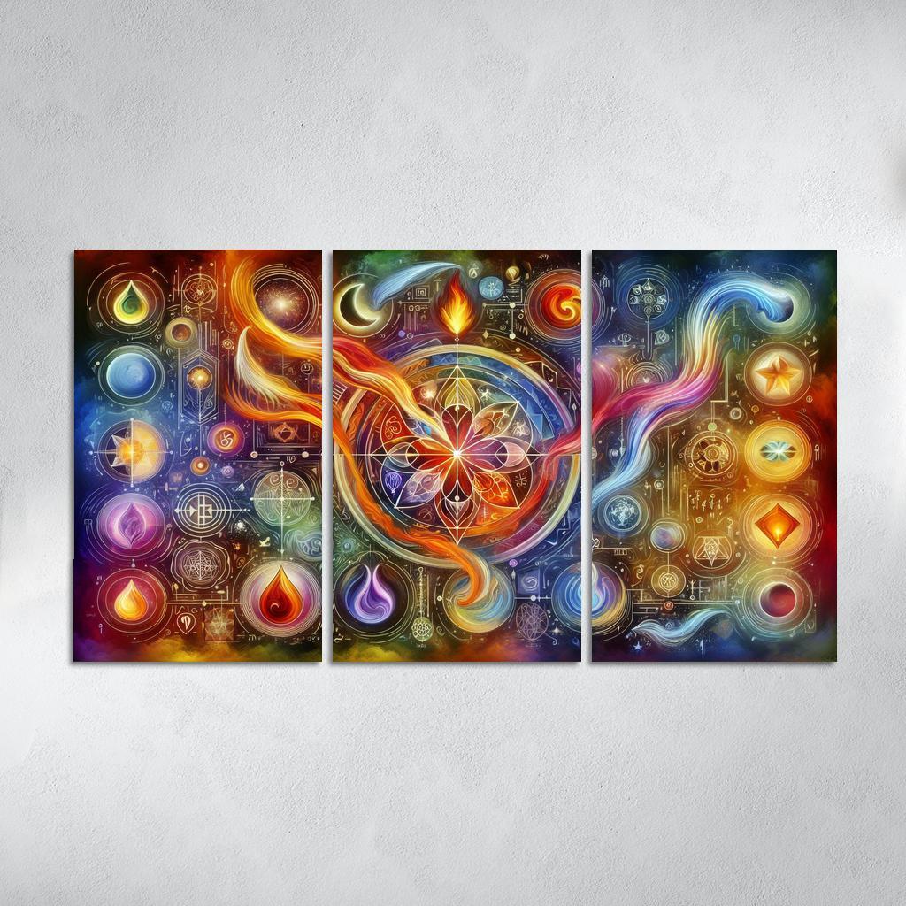 The Alchemy of Emotions 3 Piece HD Canvas Wall Art-Original Frame