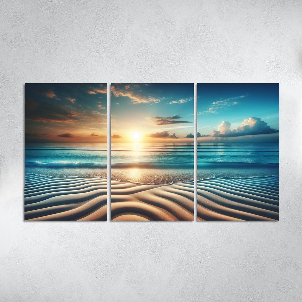 Blue Horizon Beach A Picture-perfect Retreat Custom Paintings Frame
