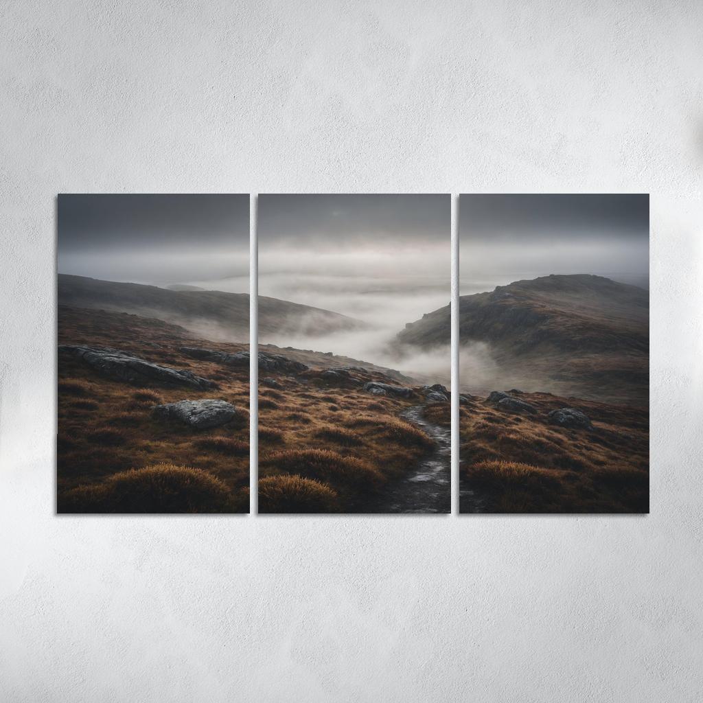 The Mystic Allure Of Foggy Moorlands Oil Paintings Frame