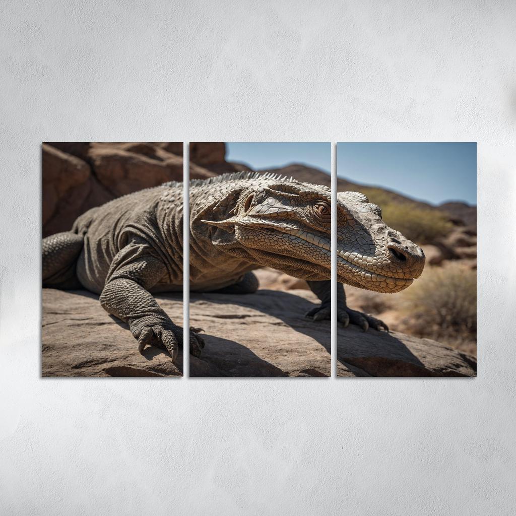 The Mysterious Komodo Dragon Nature's Giant Lizard Oil Paintings Frame