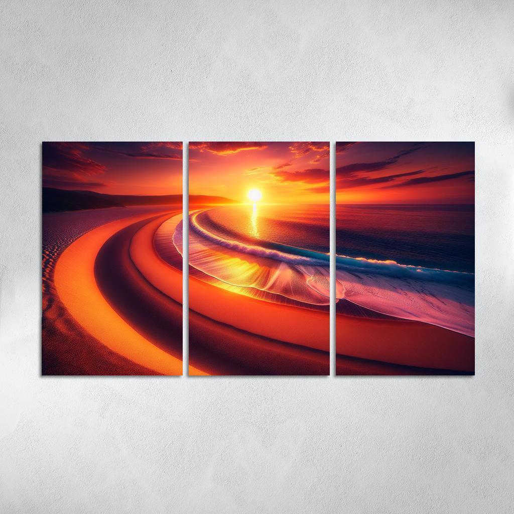 Crescent Moon Beach Premium Artwork Frames