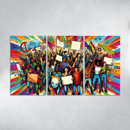 Youth Voices The Power Of Future Generations Multi-panel Paintings